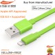 Yellowknife® Lightning to USB Cable [Apple MFi Certified], Flat / Green 3.3FT